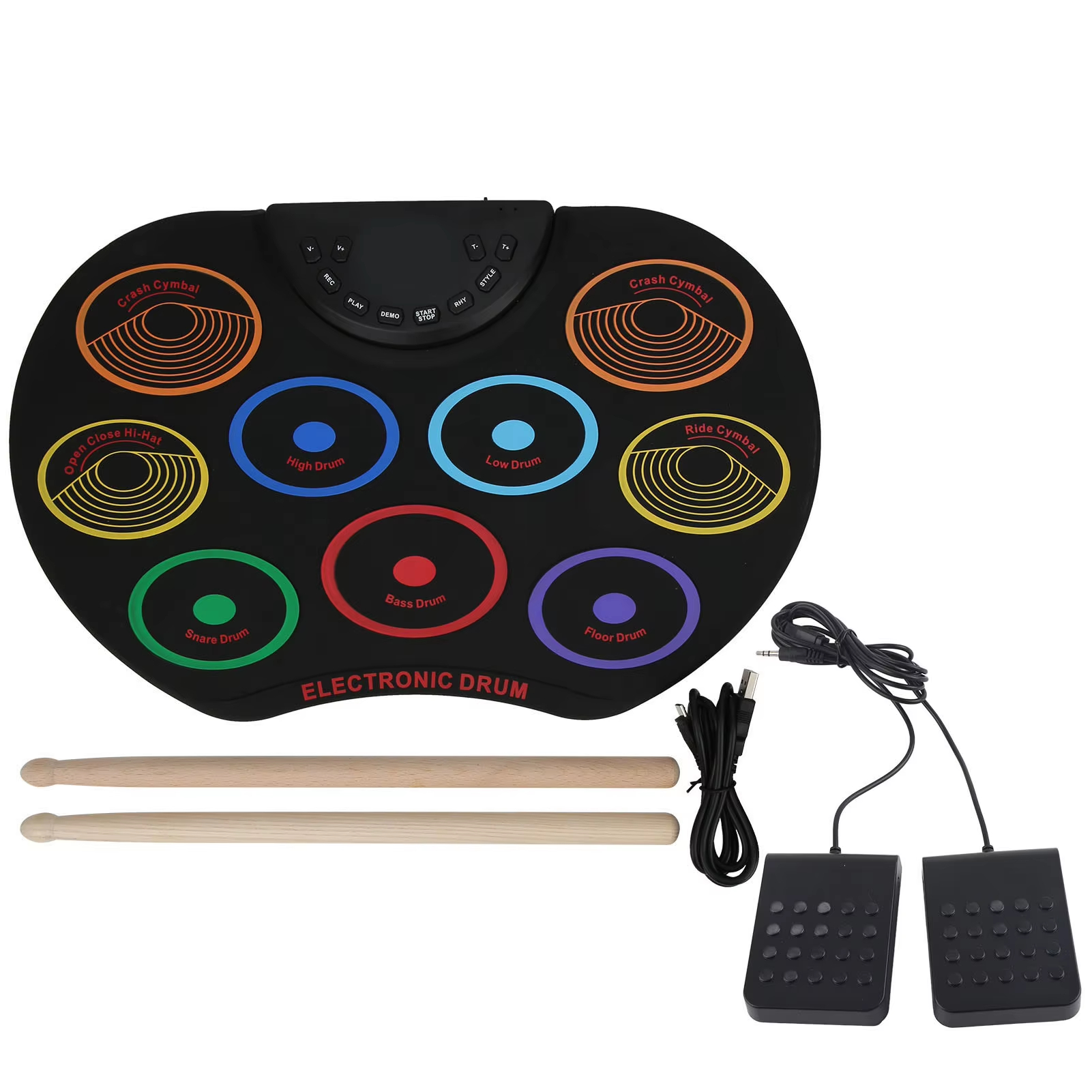 Diy Electronics Projects For Adults - Miwayer 9-Pad Roll-Up Electronic Drum Kit