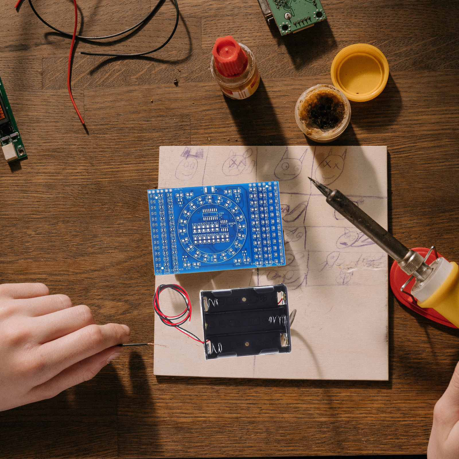 Diy Electronics Projects For Beginners - 1Set Rotating Water Light Soldering Practice