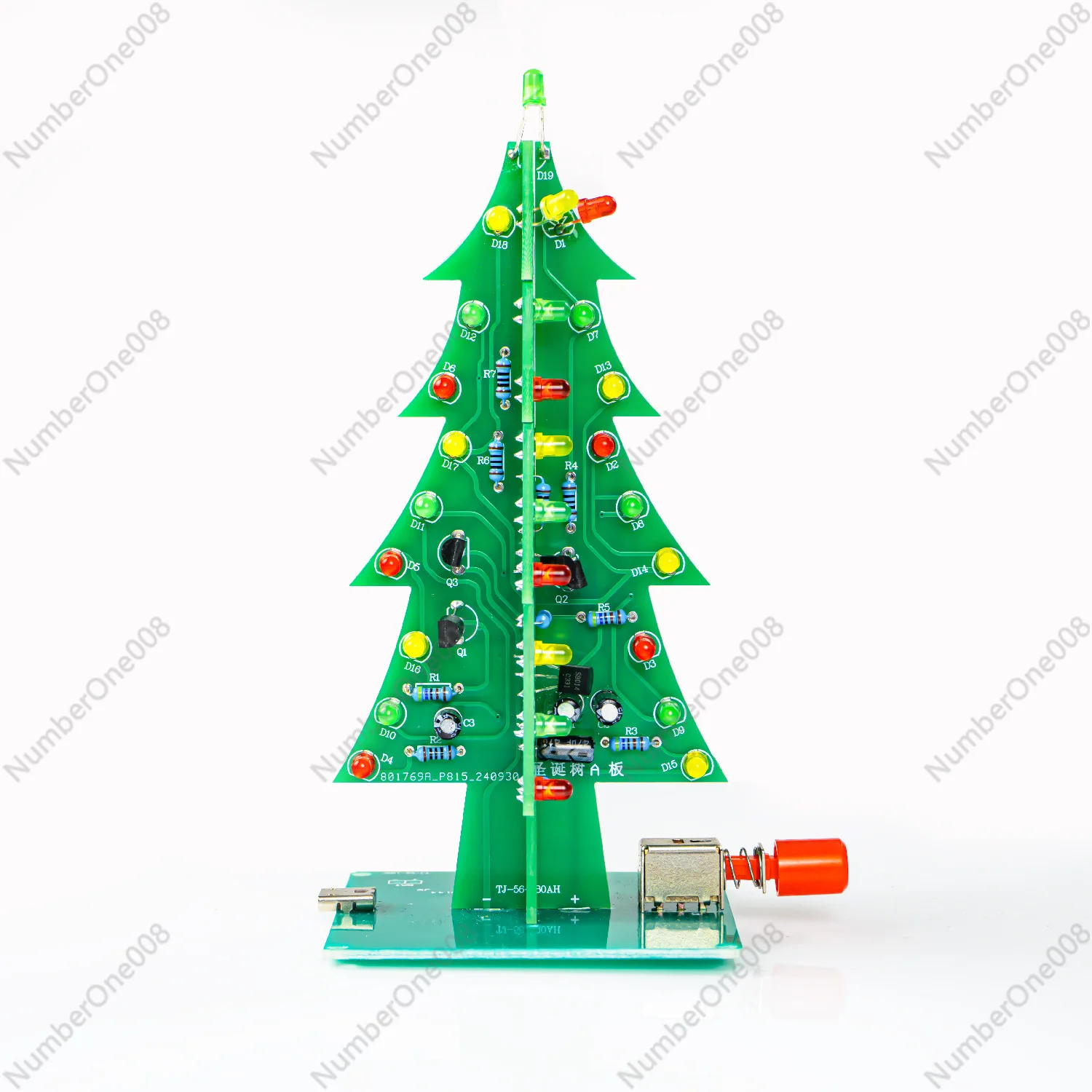 Diy Electronics Soldering Kit - 3D Colorful Christmas Tree LED Water