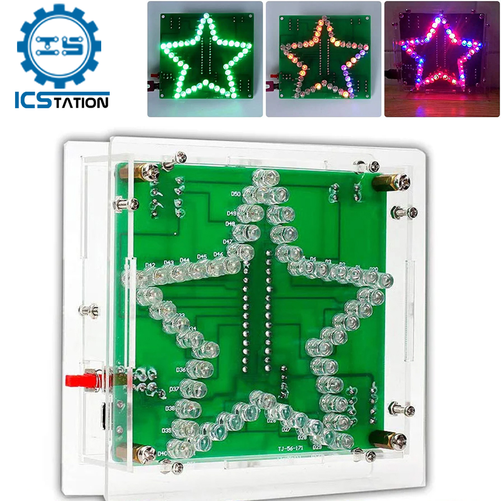 Diy Electronics Projects For Adults - DIY Electronic Kit 3D Five-Pointed Star