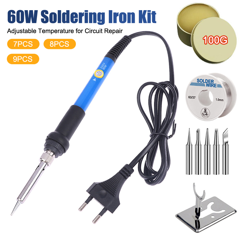 Adjustable Temp 220V 60W Elect – обзор и цена Diy Electronics Soldering Kit
