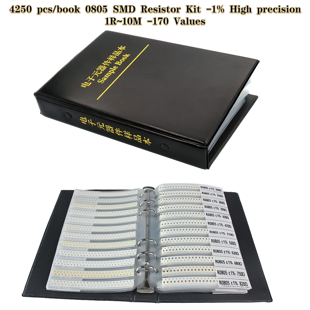 4250PCS 0805 SMD Resistor Book – обзор и цена Diy Electronics Book