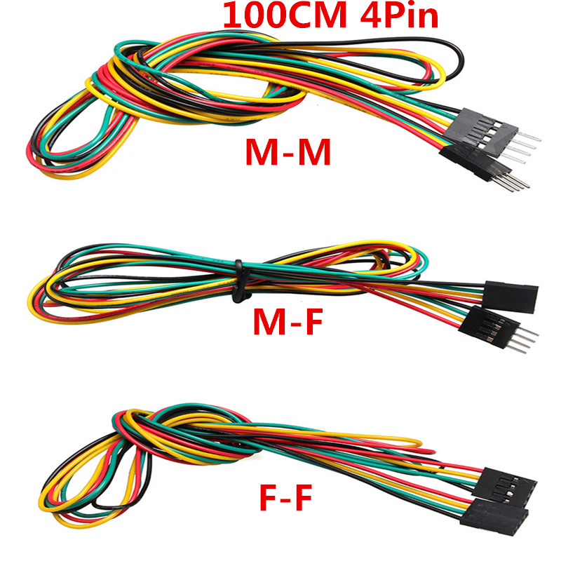 10pcs/lot 4pin 100cm M-M / M-F – обзор и цена Breadboard Jumper Wire