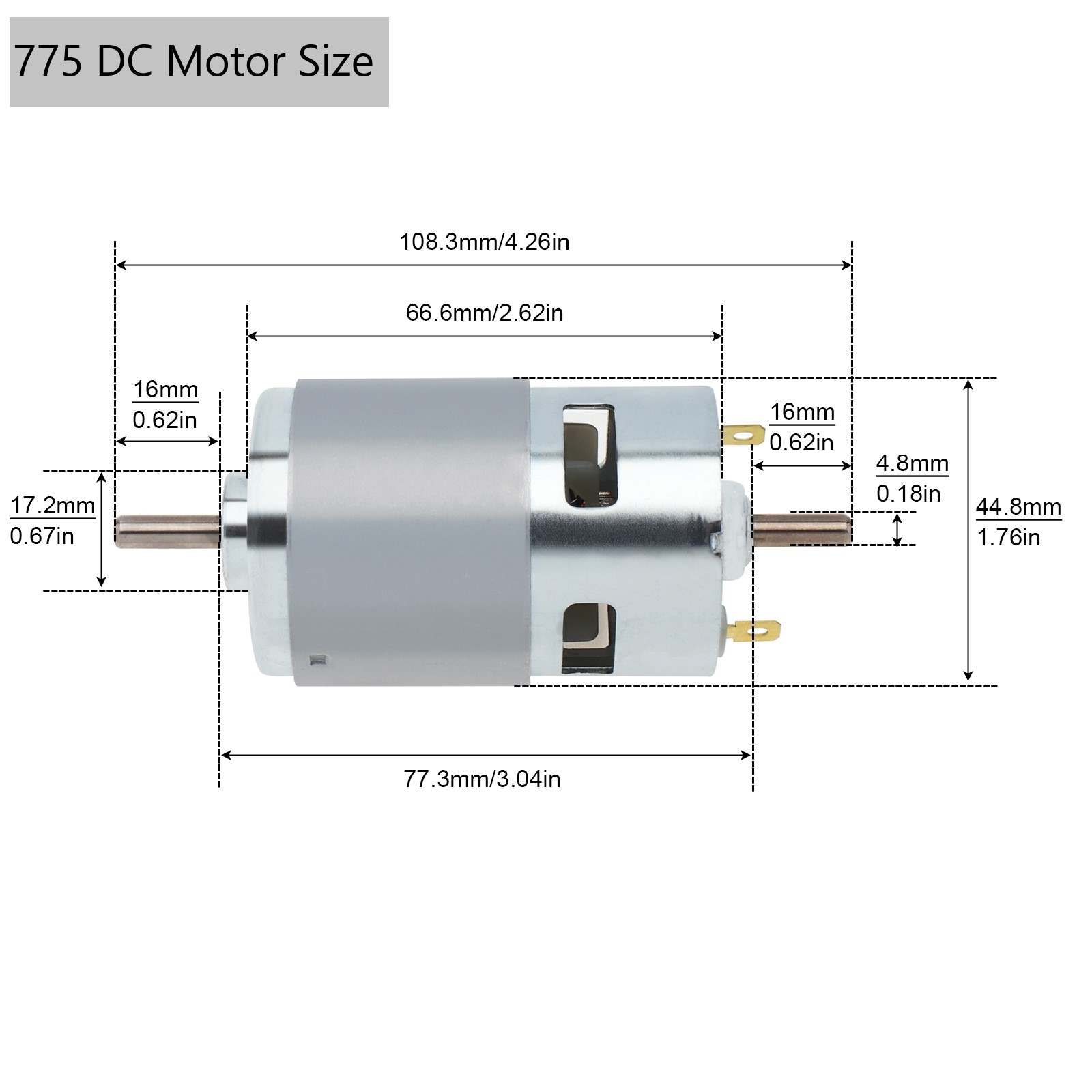 775 795 895 DC Motor 12V Dual  – обзор и цена Diy Electronics Kids