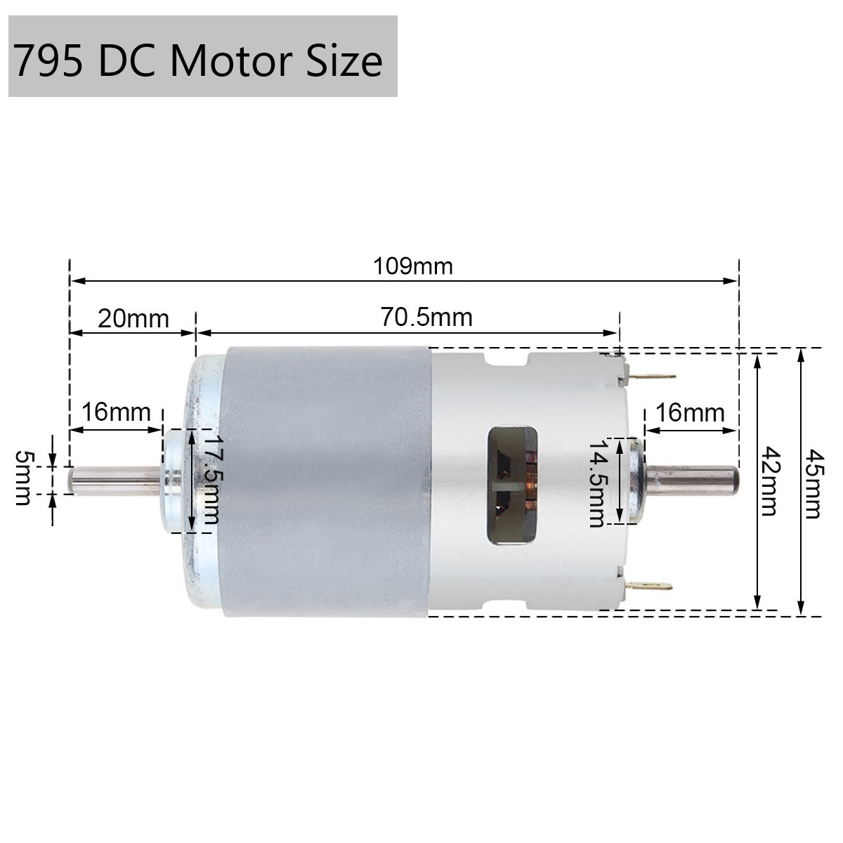 775 795 895 DC Motor 12V Dual  – обзор и цена Diy Electronics Kids