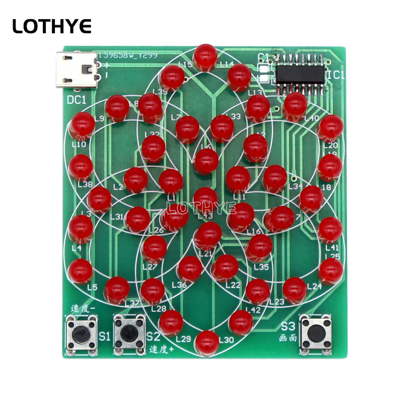 43 LED Multi Style Pattern Ele – обзор и цена Diy Electronics Soldering Kit
