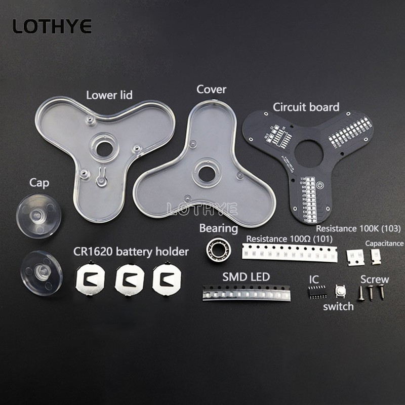 LED Fidget Spinner Manufacture – обзор и цена Diy Electronics Soldering Kit