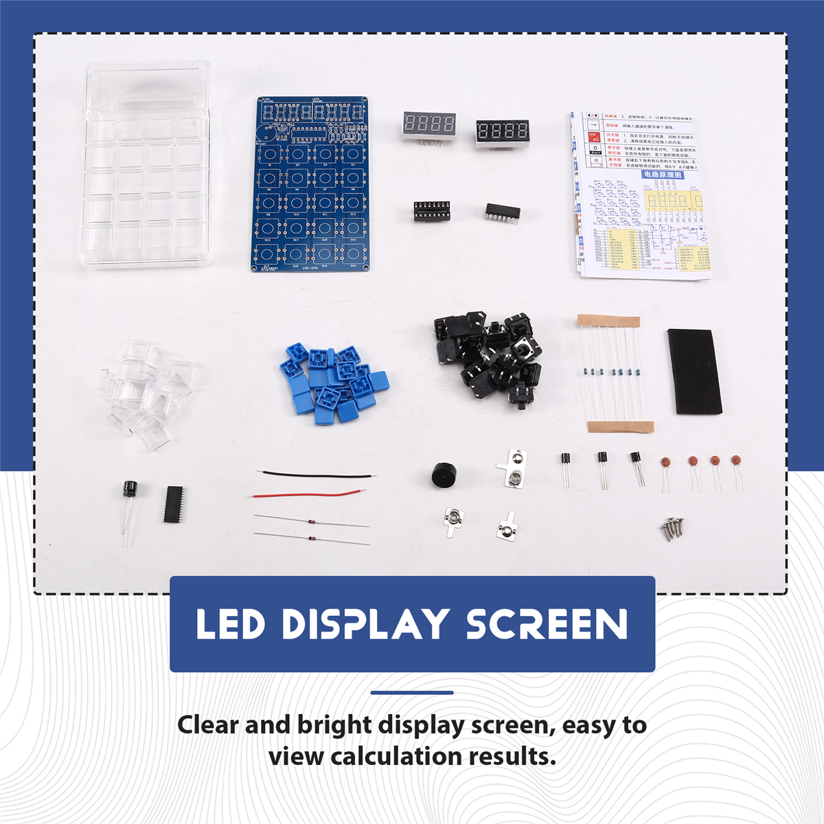 DIY Calculator Kit with LED Di – обзор и цена Diy Electronics Projects For Adults