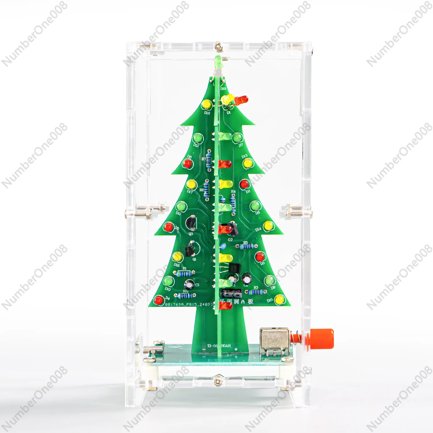 3D Colorful Christmas Tree LED – обзор и цена Diy Electronics Soldering Kit