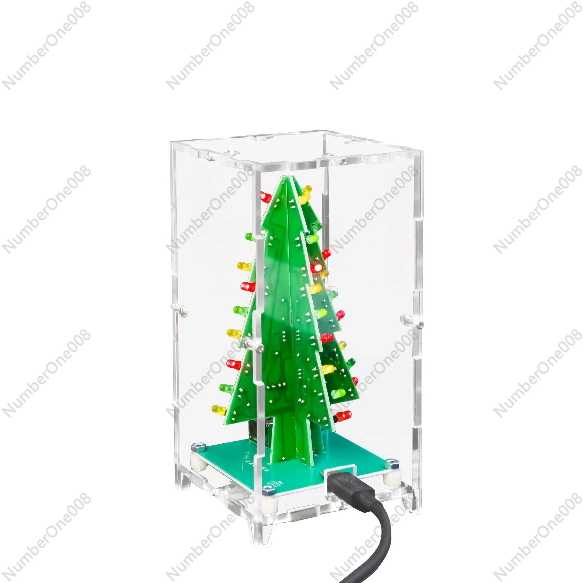 3D Colorful Christmas Tree LED – обзор и цена Diy Electronics Soldering Kit