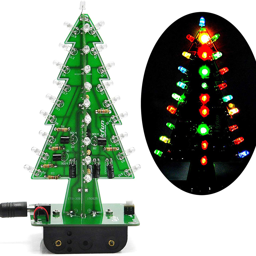 DIY Christmas Tree LED Flash K – обзор и цена Diy Electronics Soldering Kit