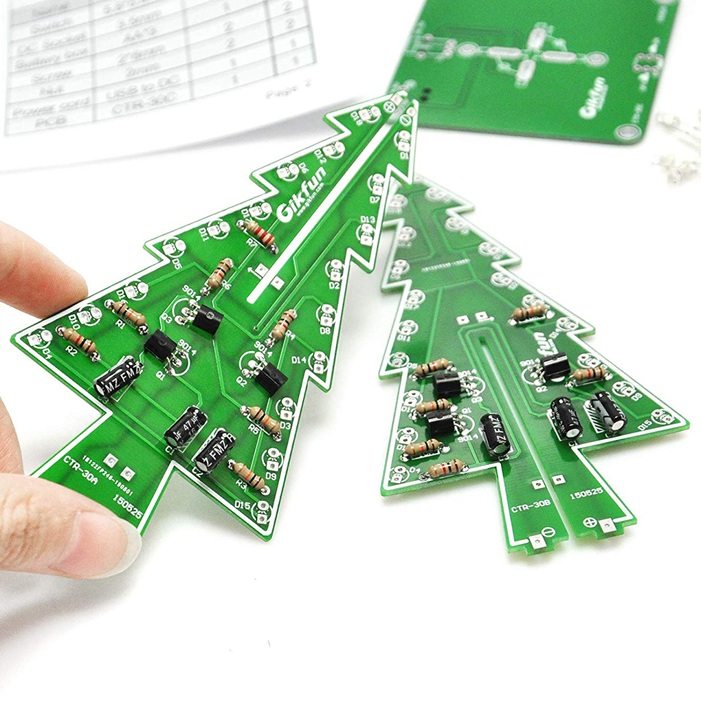 DIY Christmas Tree LED Flash K – обзор и цена Diy Electronics Soldering Kit