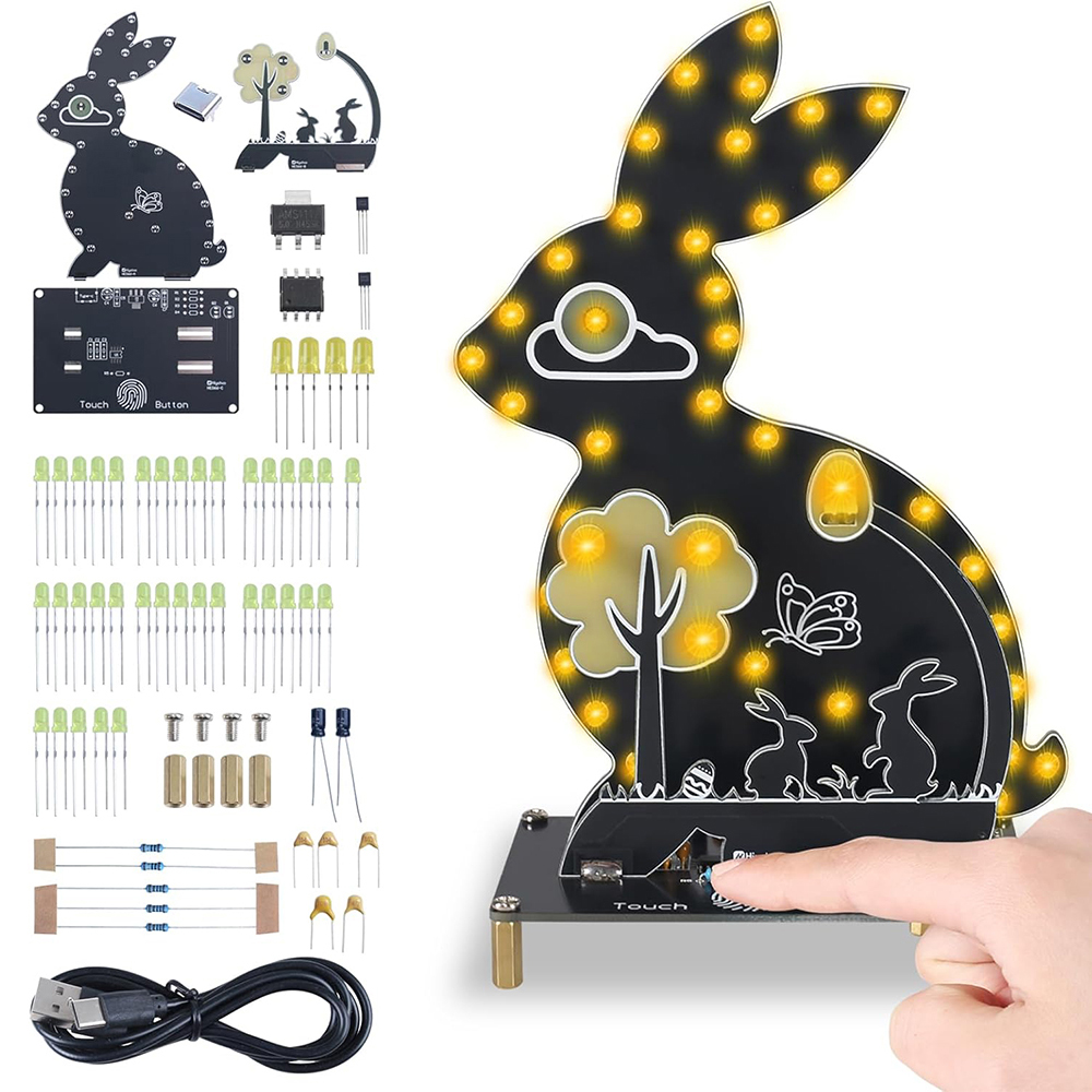DIY Rabbit Soldering Practice  – обзор и цена Diy Electronics Projects For Beginners