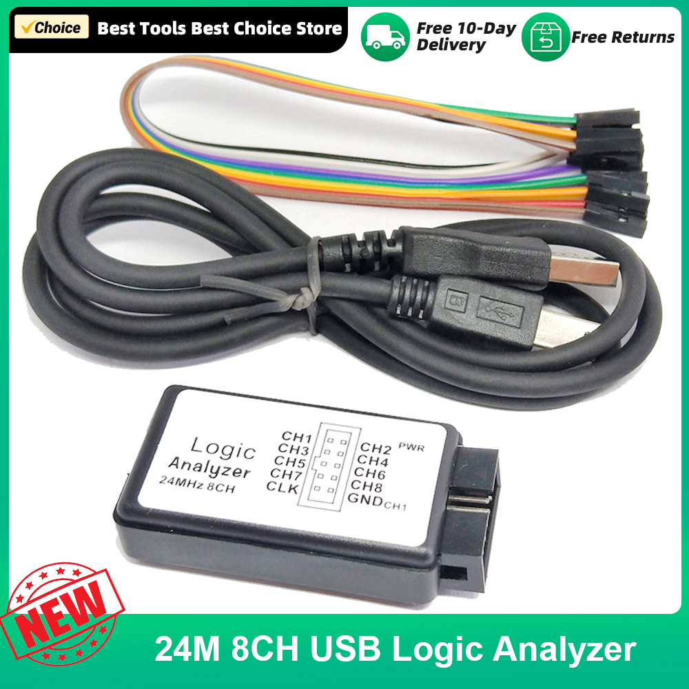 USB Logic Analyzer 24M 8CH Mic – обзор и цена Logic Analyzer Usb