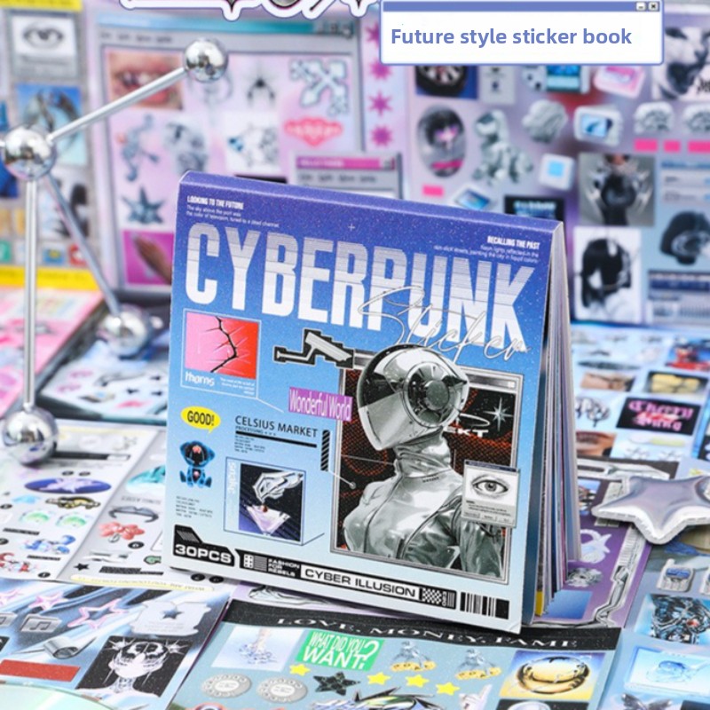 Cyberpunk Theme Die-Cut Sticke – обзор и цена Diy Electronics Book