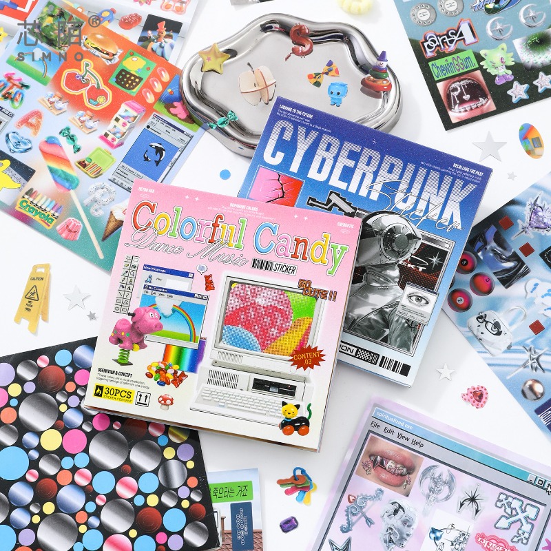 Cyberpunk Theme Die-Cut Sticke – обзор и цена Diy Electronics Book