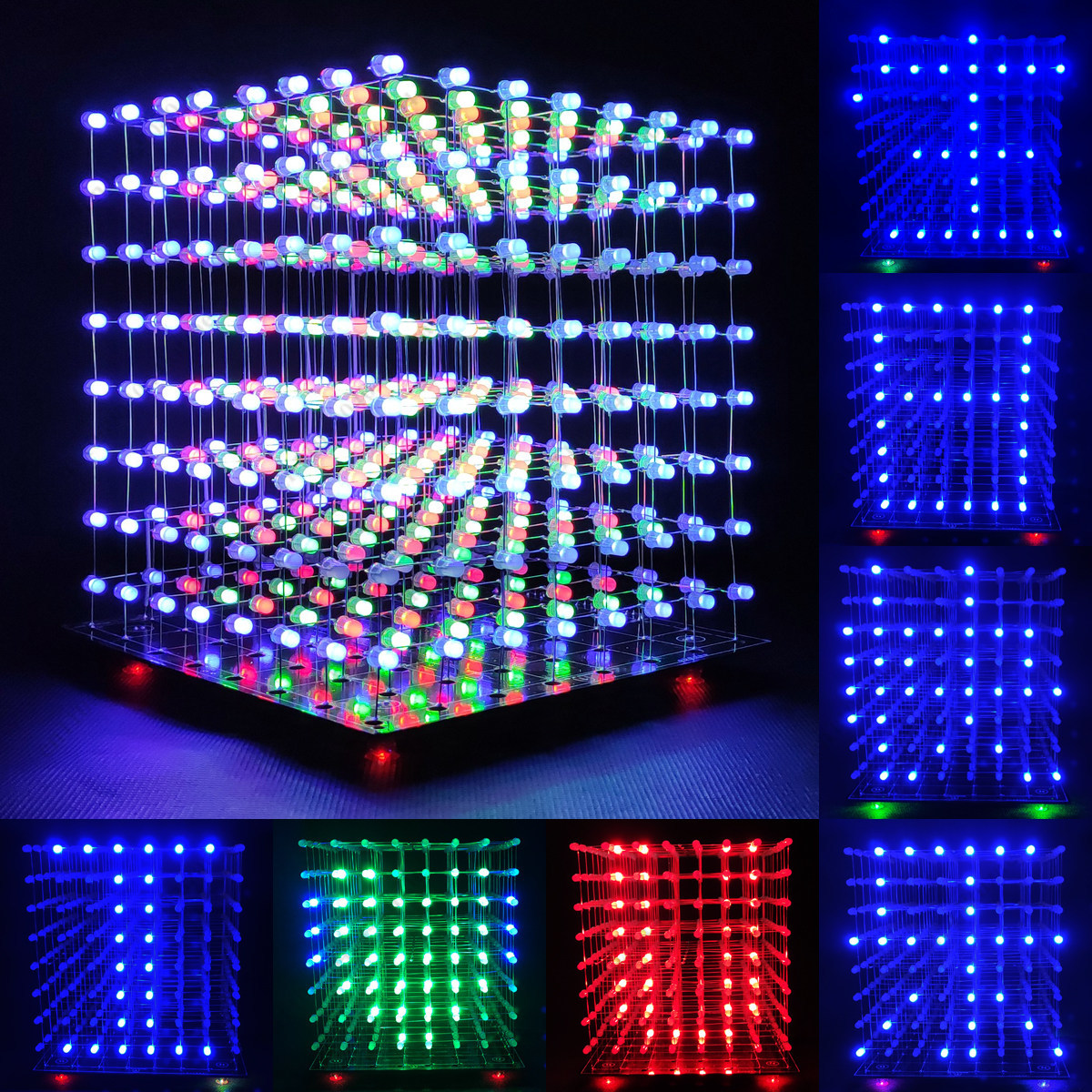 8X8X8 Color LED 3D Light Cube  – обзор и цена Diy Electronics Set