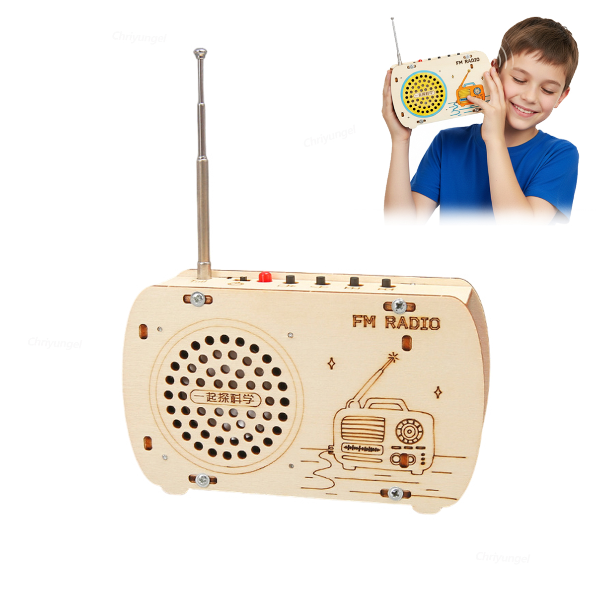 DIY Wooden Radio Kit Retro FM  – обзор и цена Diy Electronics Kids