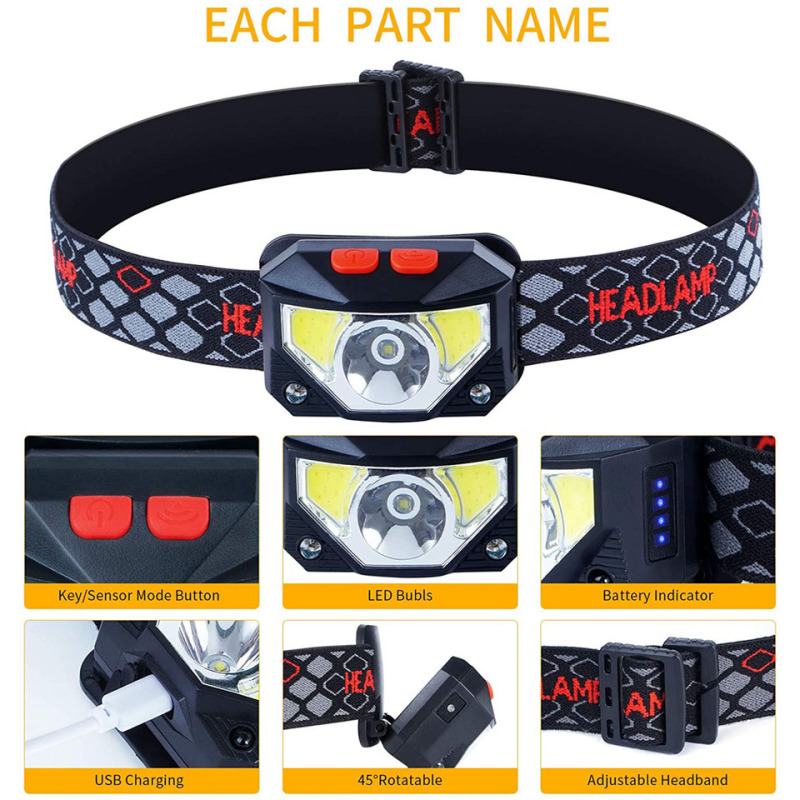 8 Modes LED Headlight Handfres – обзор и цена Ldr Light Sensor