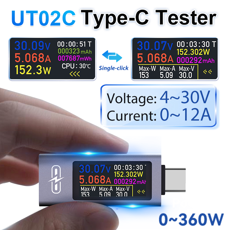 UT02C USB Color Screen Type-C  – обзор и цена Logic Analyzer Usb