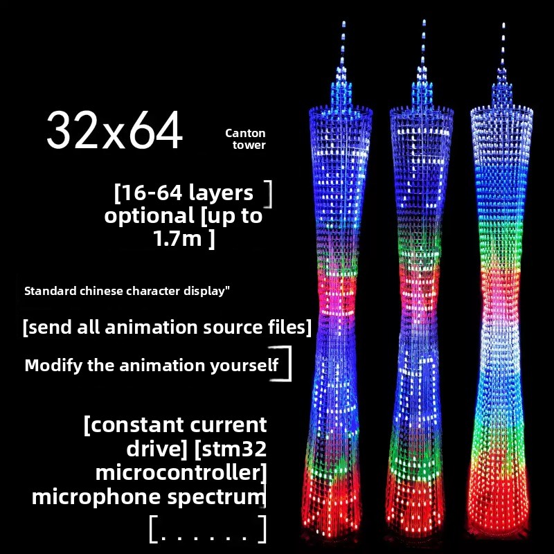 64 Layers Canton Tower DIY Ele – обзор и цена Diy Electronics Soldering Kit
