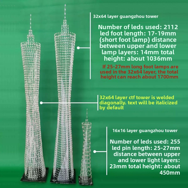 64 Layers Canton Tower DIY Ele – обзор и цена Diy Electronics Soldering Kit