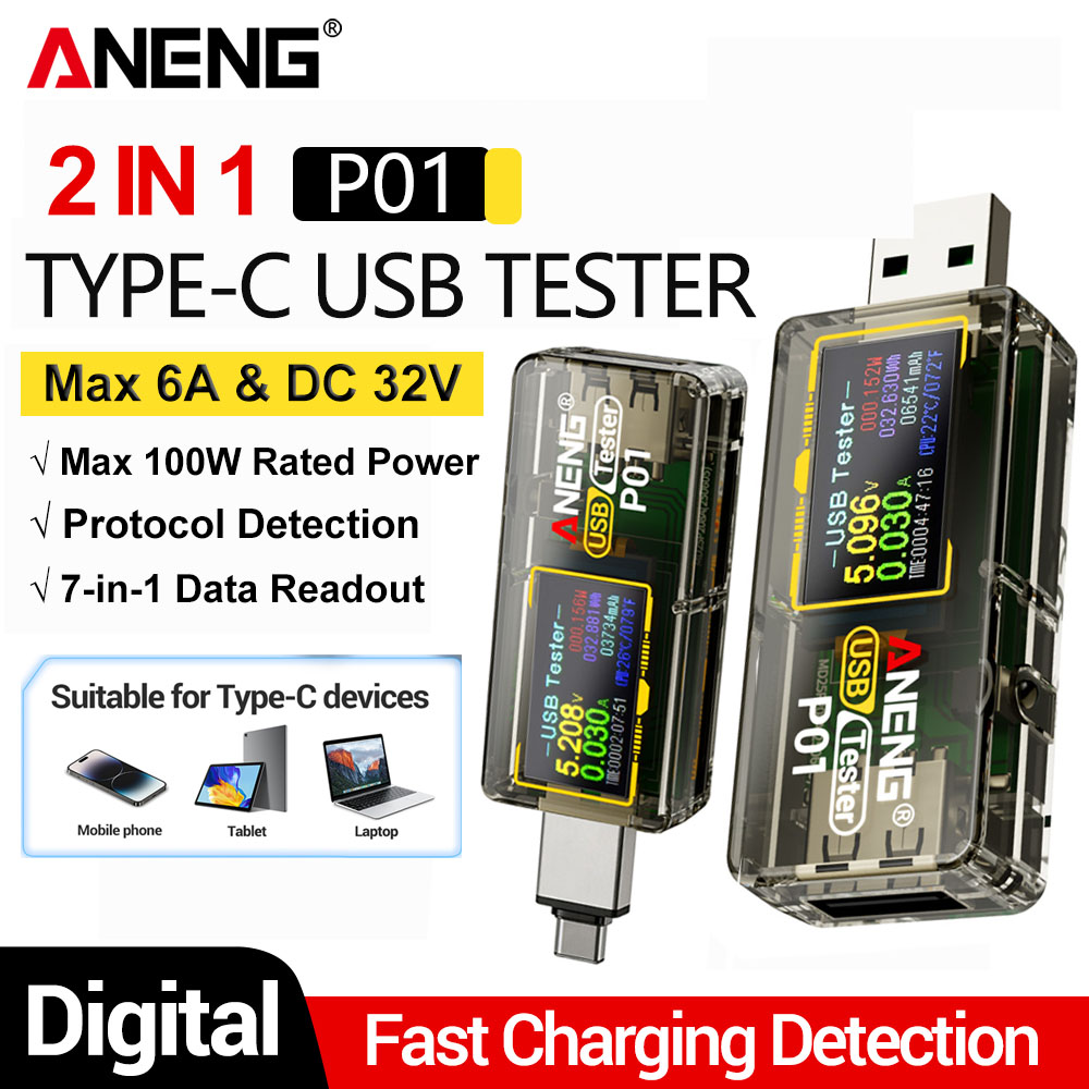 ANENG P01 2 IN 1 Type-C USB Te – обзор и цена Logic Analyzer Usb