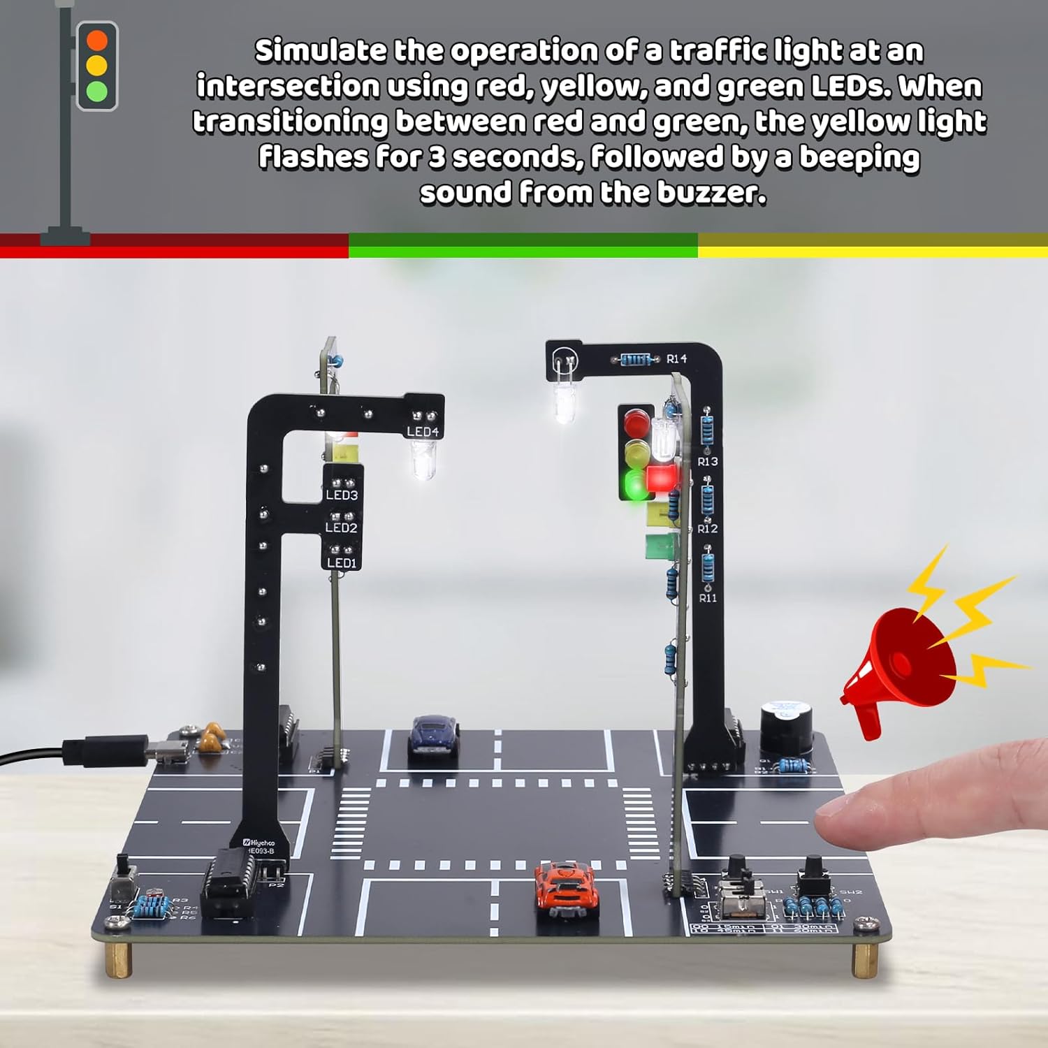 Traffic Light Simulator Kit wi – обзор и цена Diy Electronics Projects For Adults