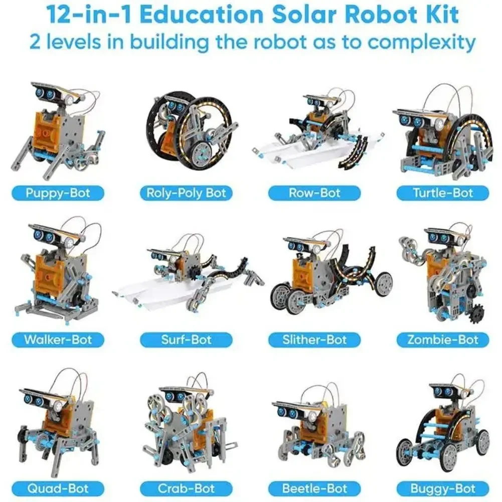 13 in 1 Solar Powered Robot Sc – обзор и цена Diy Electronics Kids