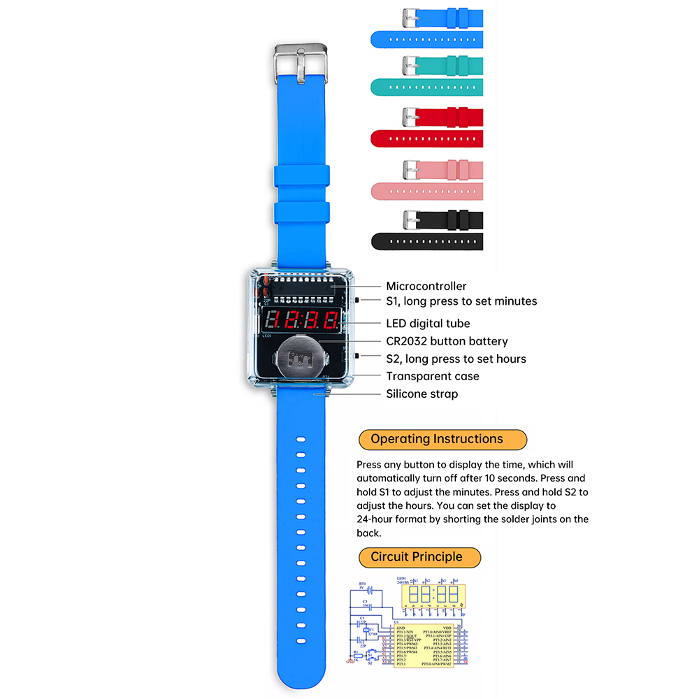 DIY Electronic Watch Kit 0.28' – обзор и цена Diy Electronics Youtube