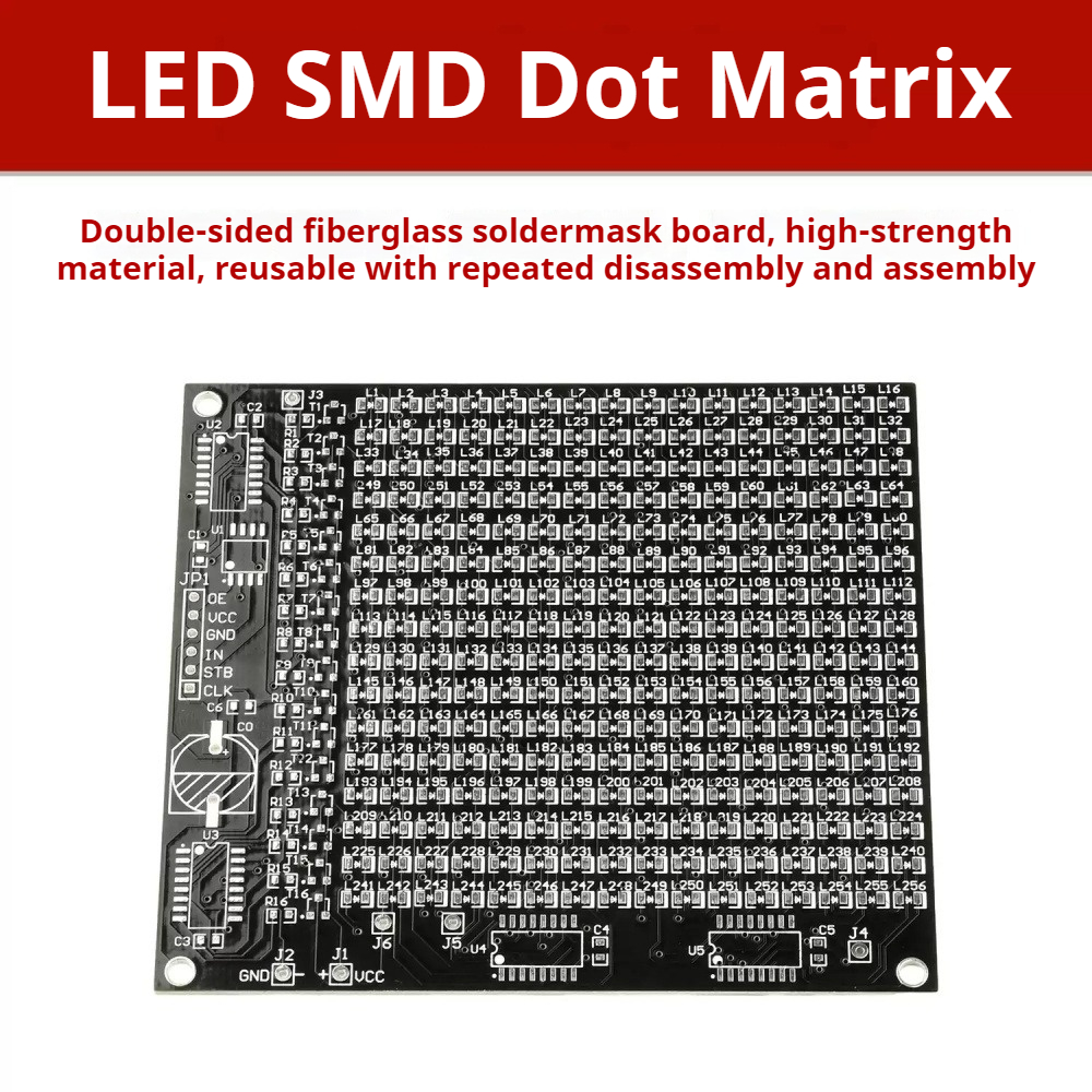 64/256 LED SMD Dot Matrix Adve – обзор и цена Diy Electronics Soldering Kit